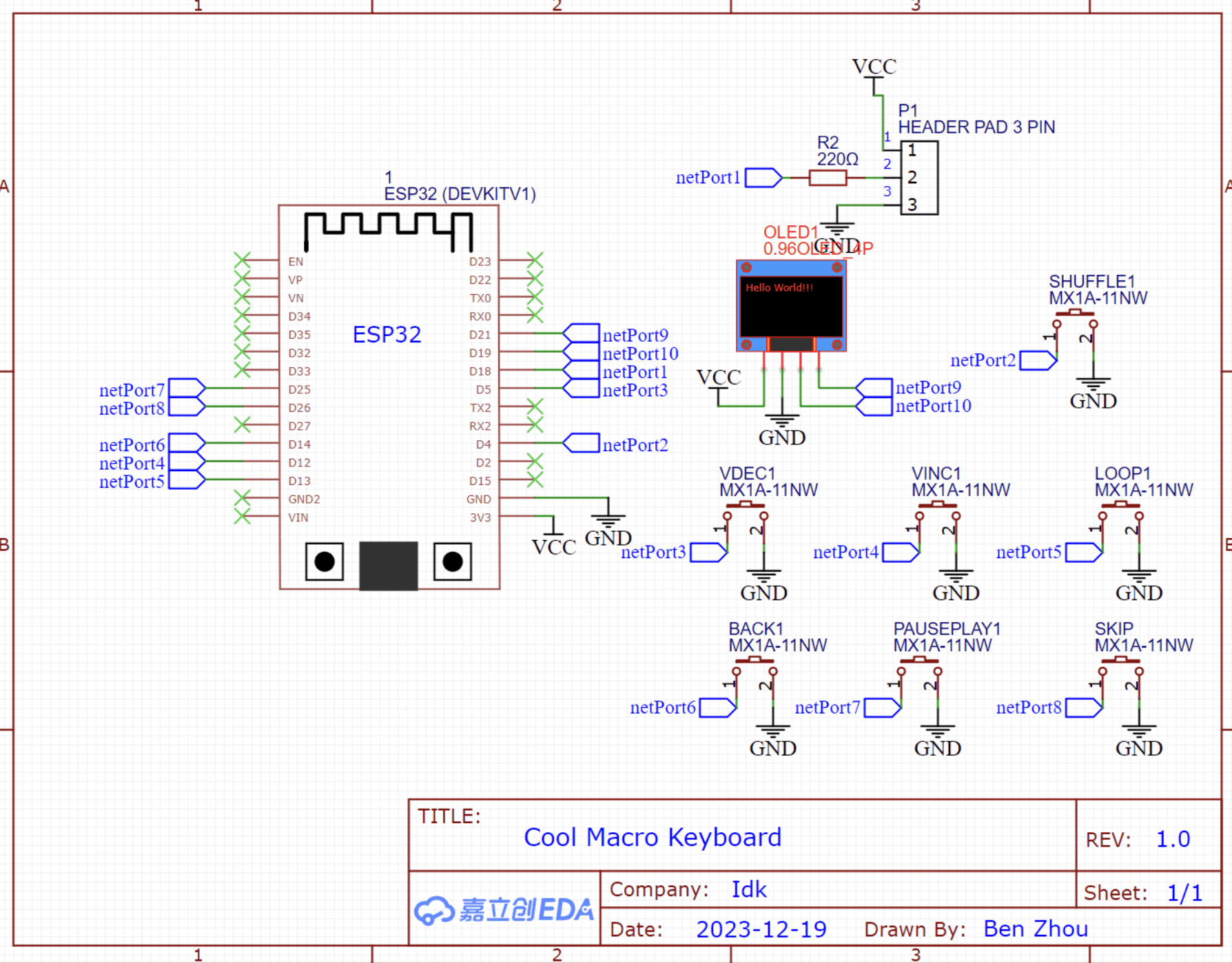 Final PCB design